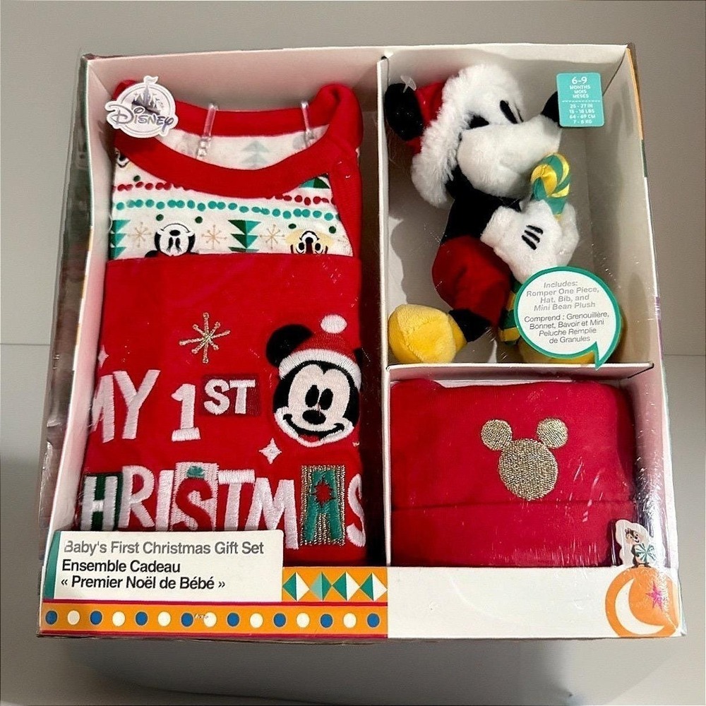 Disney Baby's First Christmas Gift Set 4 Pieces Size 6 to 9 months New in Box